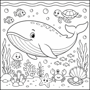 Ocean Colouring Pages Pack – 10 Printable Designs