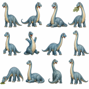 Dinosaur Clipart Bundle – 72 Designs, 6 Premium Clipart Sheets