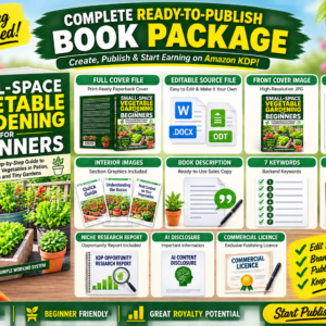 Small-Space Vegetable Gardening for Beginners – KDP Book Package