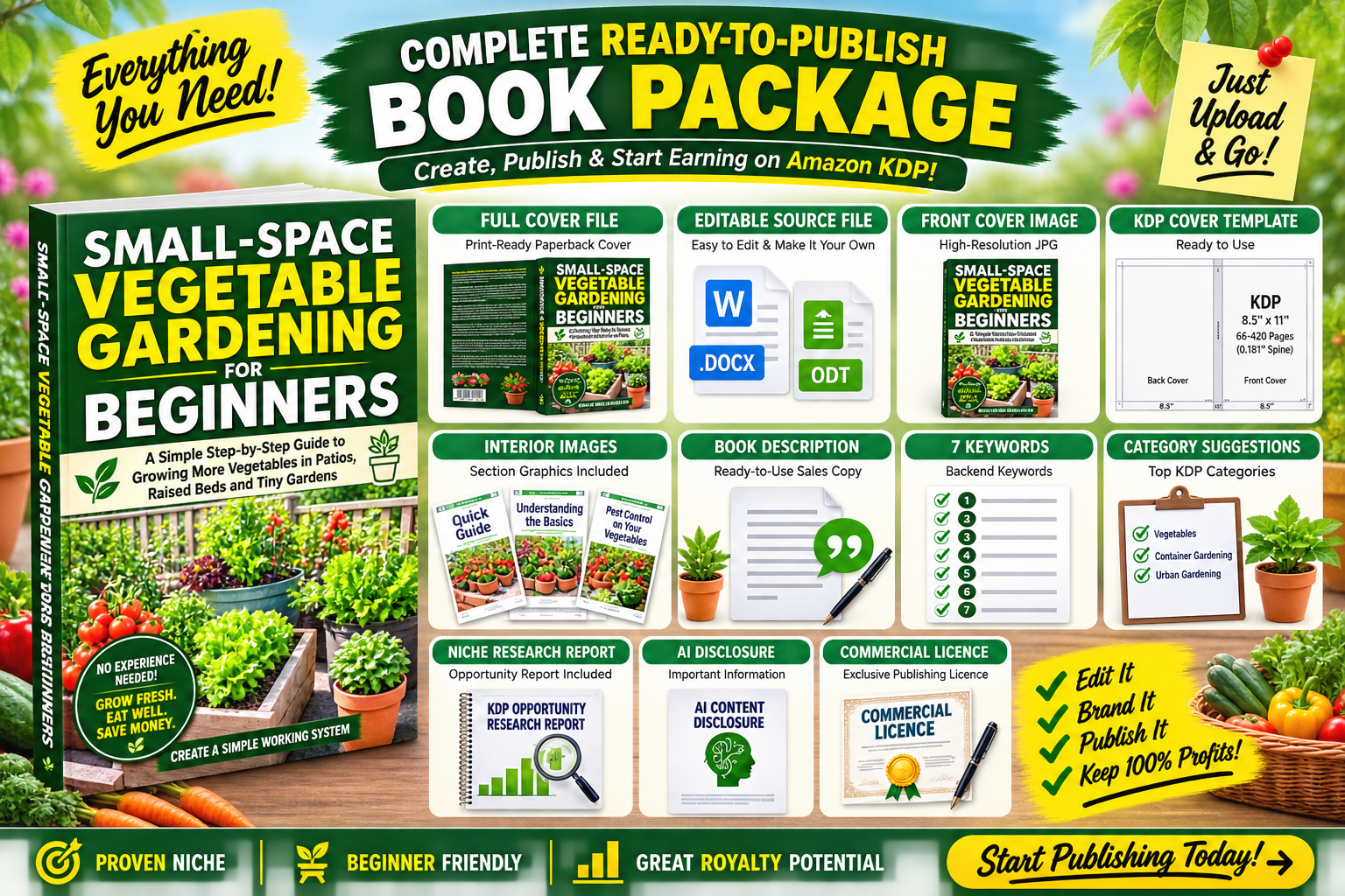 Small-Space Vegetable Gardening for Beginners – KDP Book Package - Image 2