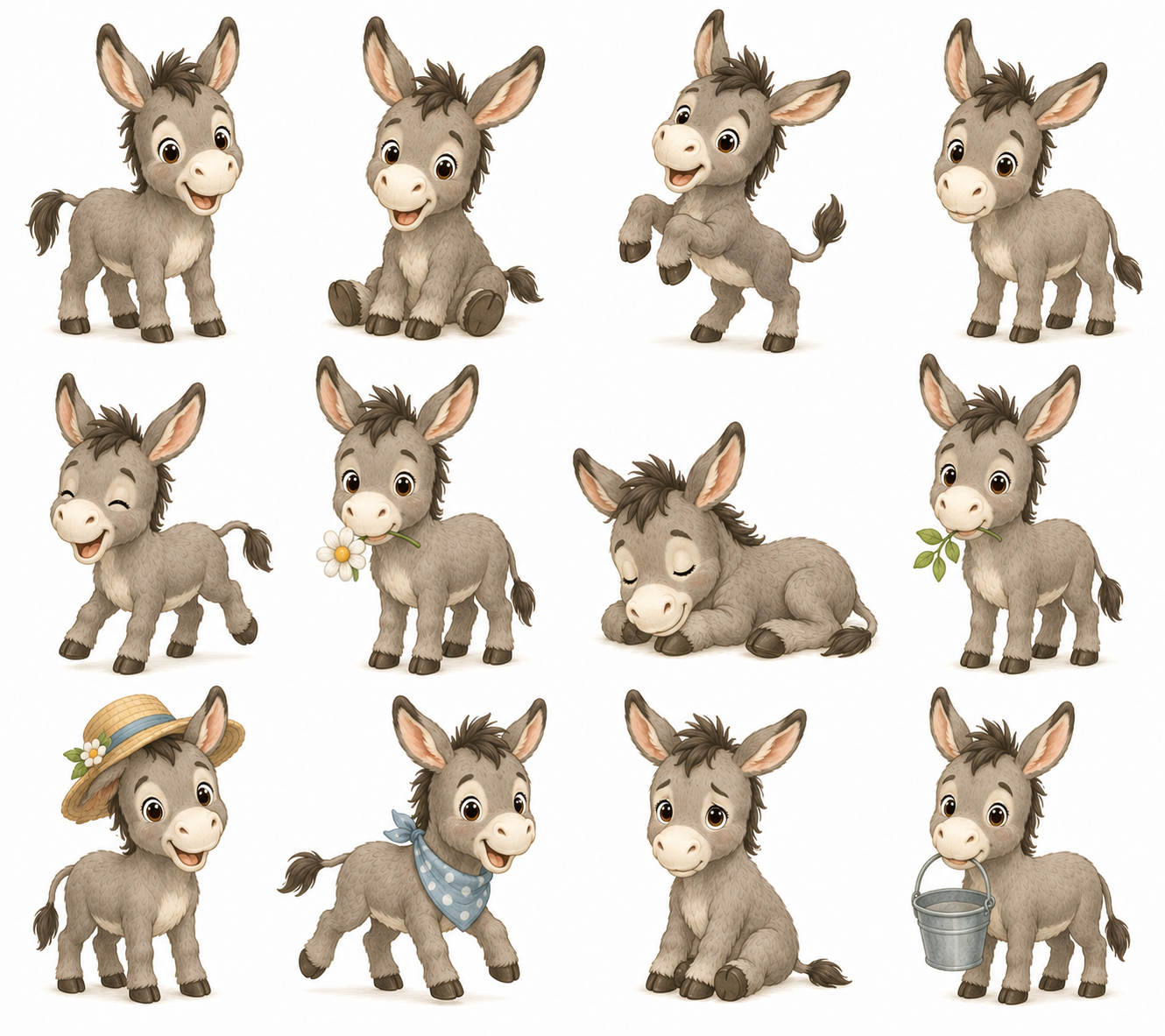Farm Animals Clipart Collection – 96 Designs, 8 Premium Clipart Sheets - Image 4