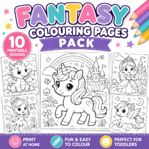 Fantasy Colouring Pages Pack – 10 Printable Designs