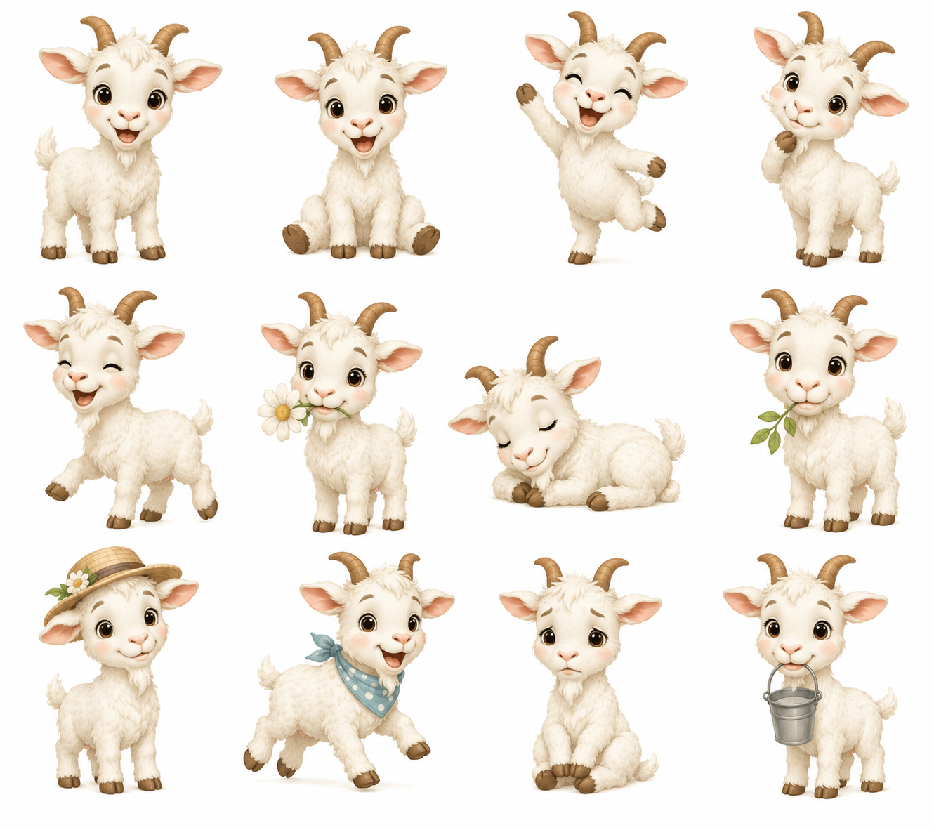 Farm Animals Clipart Collection – 96 Designs, 8 Premium Clipart Sheets - Image 6
