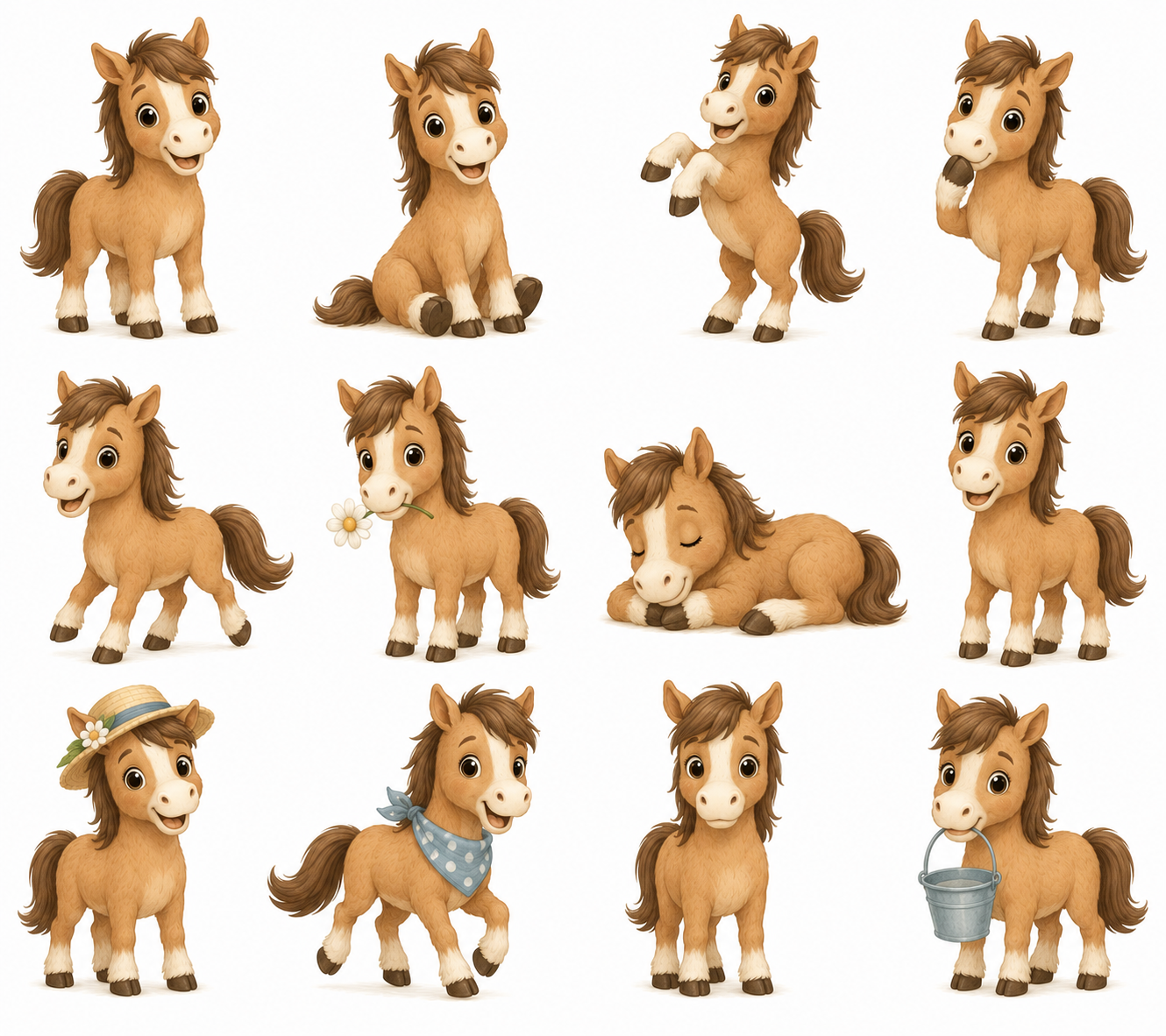 Farm Animals Clipart Collection – 96 Designs, 8 Premium Clipart Sheets - Image 7