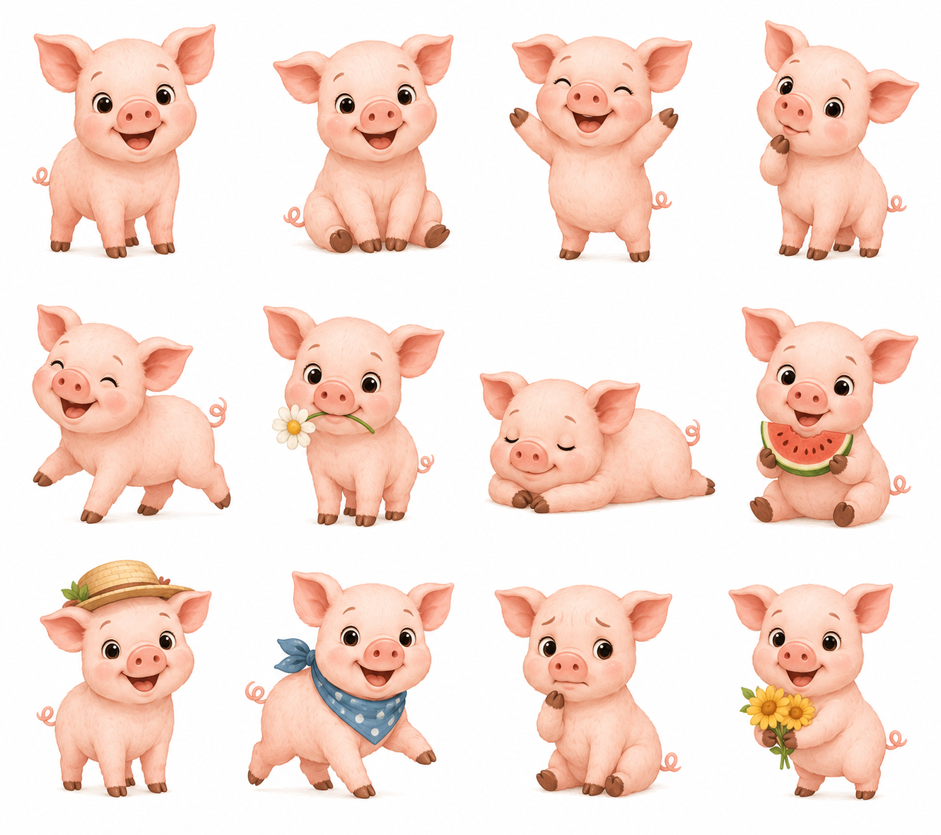 Farm Animals Clipart Collection – 96 Designs, 8 Premium Clipart Sheets - Image 8