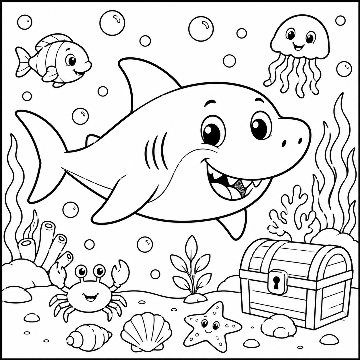 Ocean Colouring Pages Pack – 10 Printable Designs - Image 5
