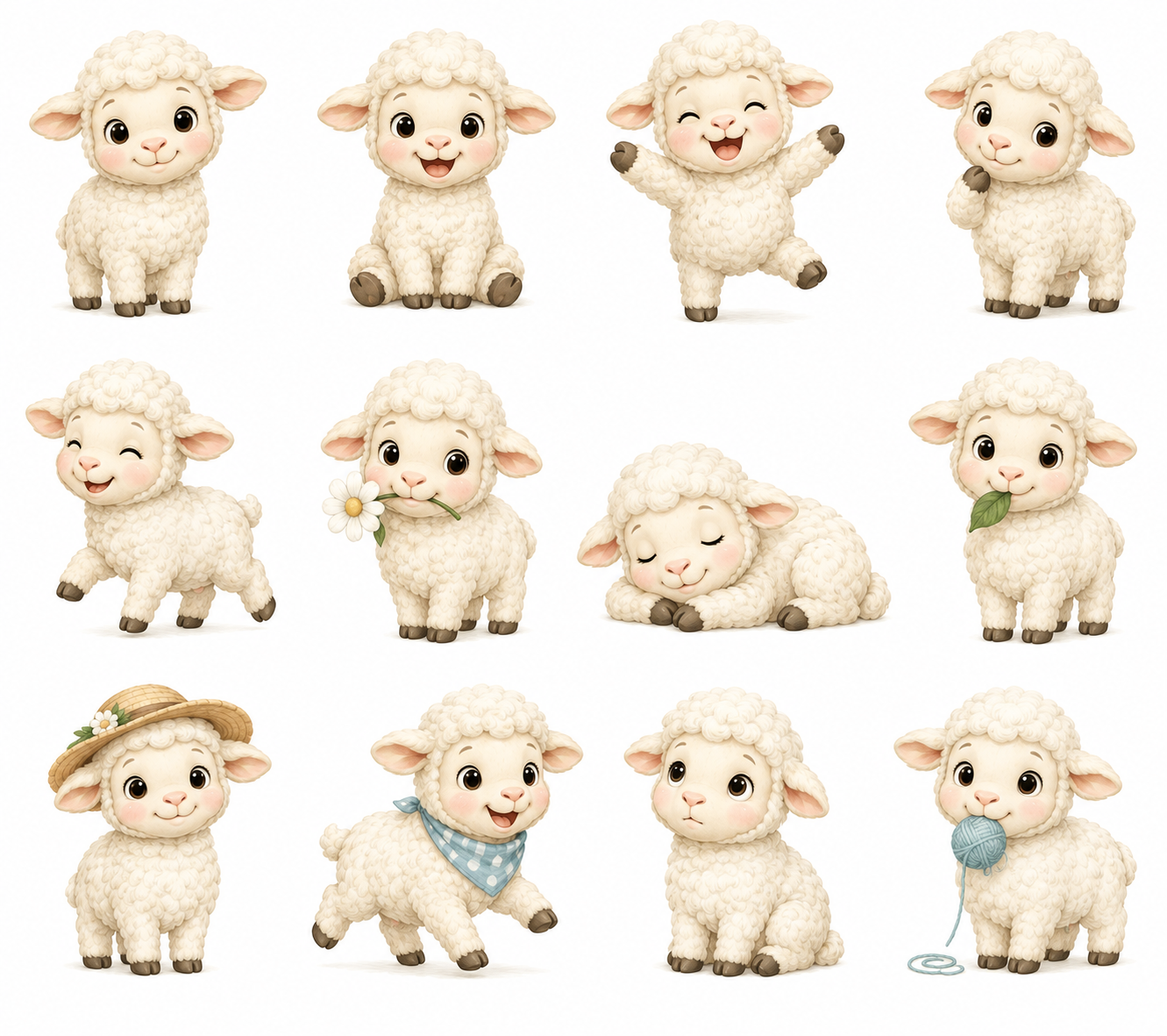 Farm Animals Clipart Collection – 96 Designs, 8 Premium Clipart Sheets - Image 9